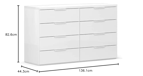 Composad cassettiera 8 cassetti bianco laccato