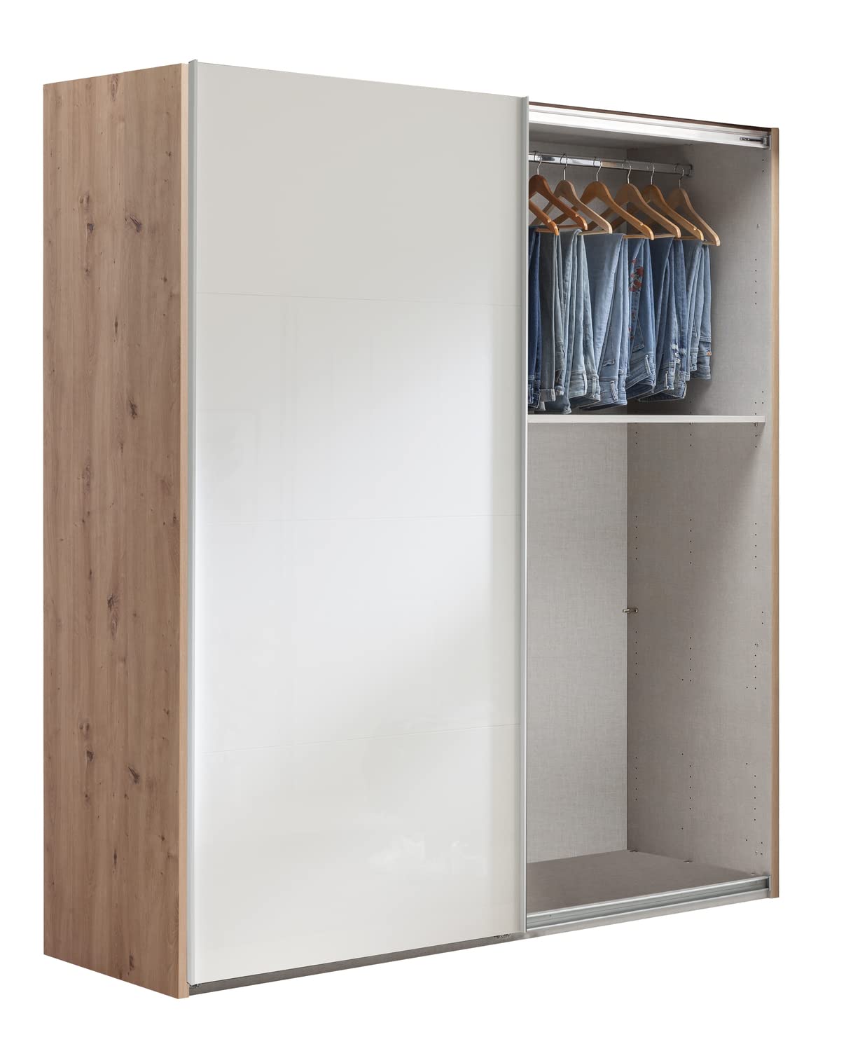 Composad Systema 200x223x67 armadio 2 ante scorrevoli rovere bianco