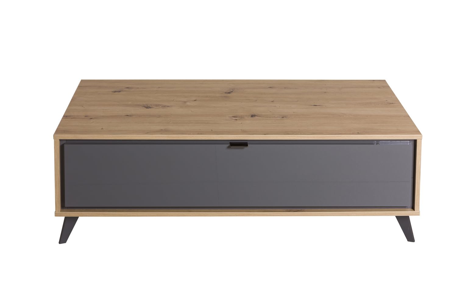 Composad Cornice 1 Cassetto Tavolino Salotto Rovere Titanio