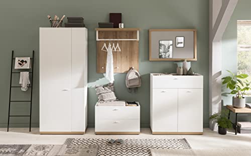 Composad Passacor Set 5 Mobili Ingresso Bianco Rovere Moderno