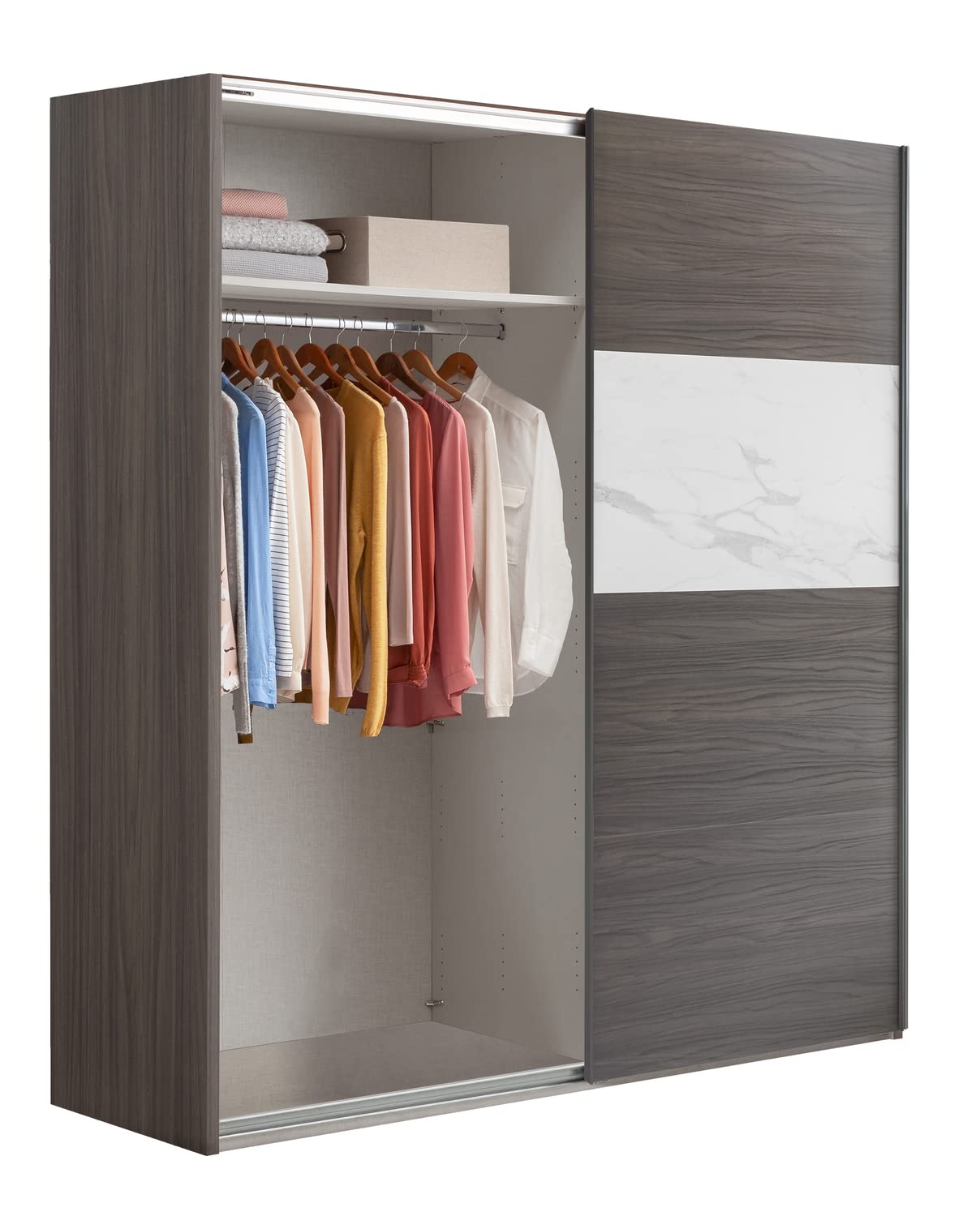 Composad Systema 200x223x67 armadio 2 ante scorrevoli rovere marmo