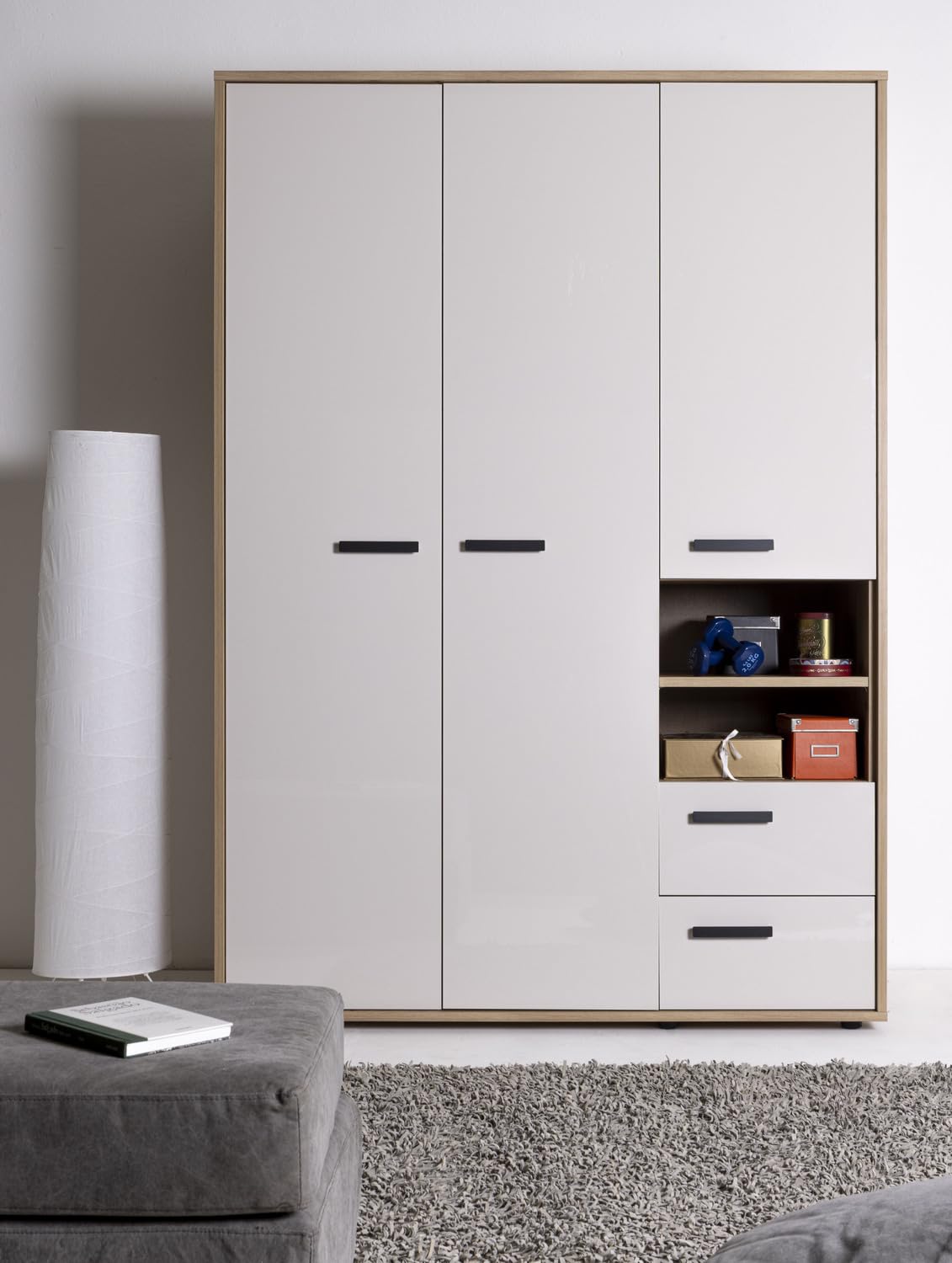 Composad MiPiace Armadio 3 Ante 2 Cassetti Rovere Mielato