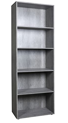 Composad Flow Libreria Alta 4 Ripiani Grigio Cemento 69x200 cm
