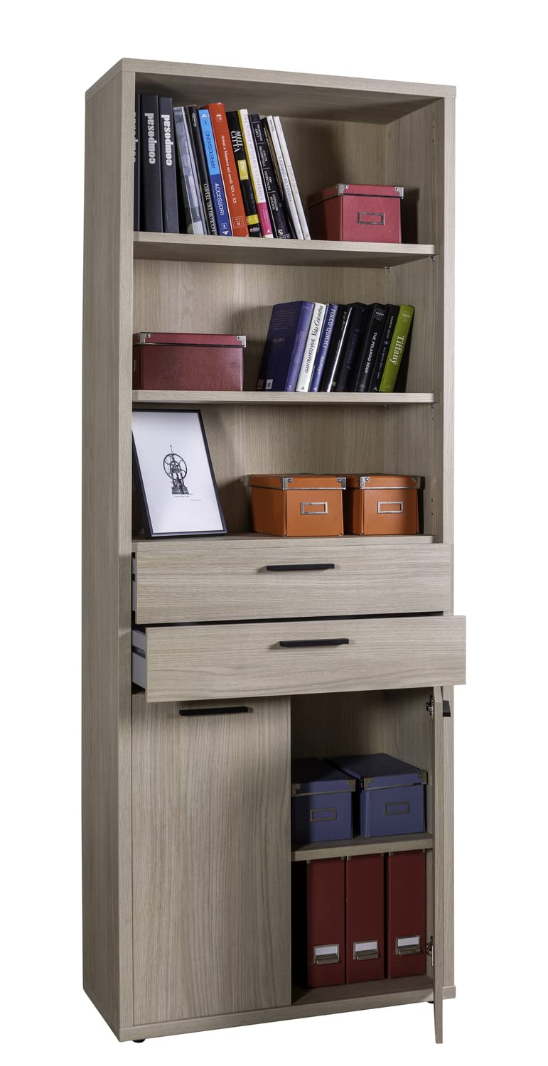 Composad Davinci Libreria 2 Ante 2 Cassetti 3 Vani Rovere