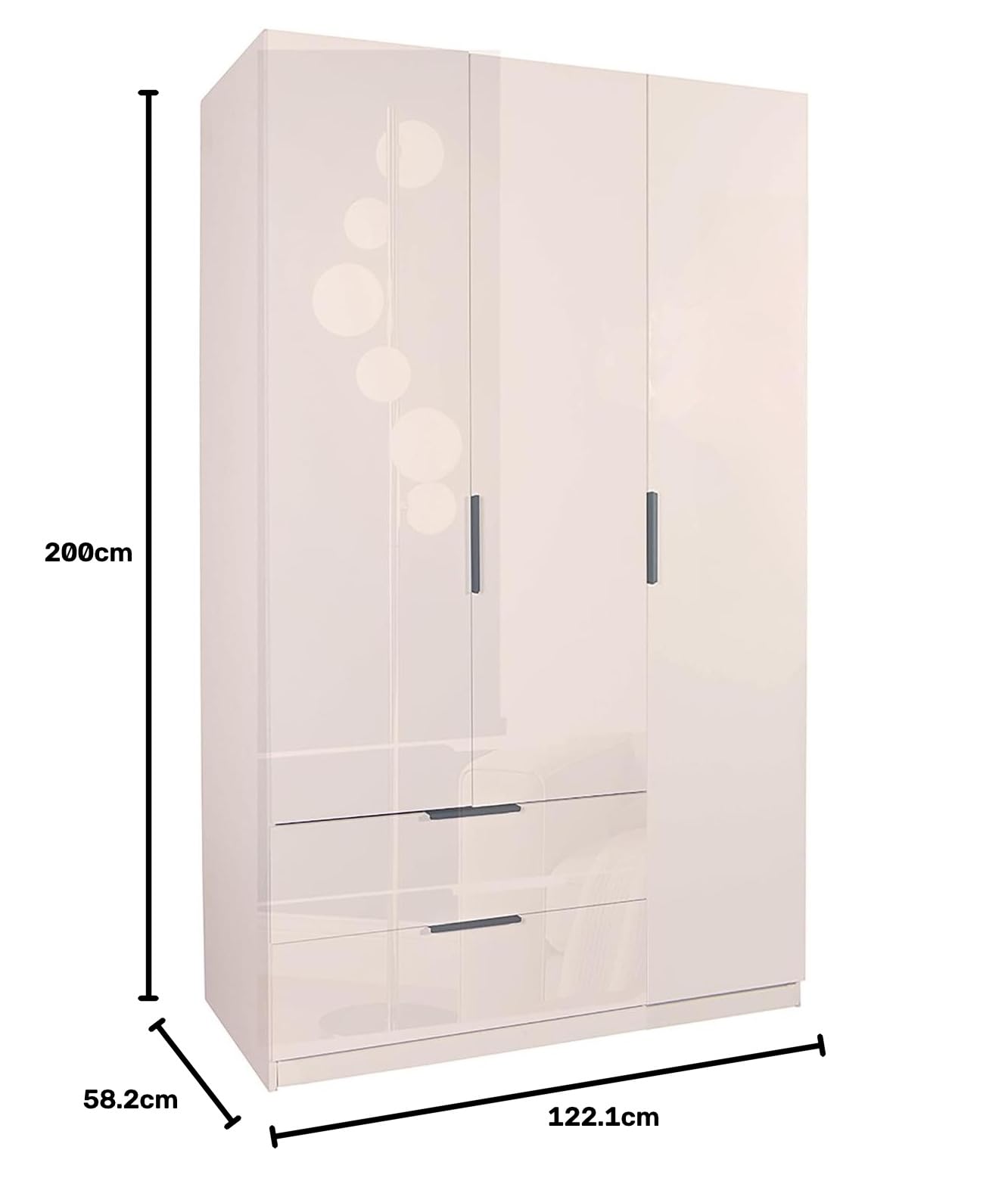 Composad Macchiato Storage 3 Ante 2 Cassetti armadio grigio