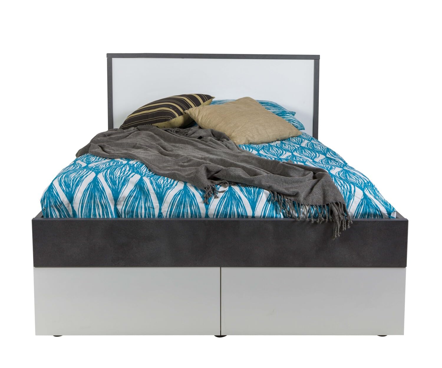 Composad Velata letto 1 piazza e mezza 4 cassetti bianco