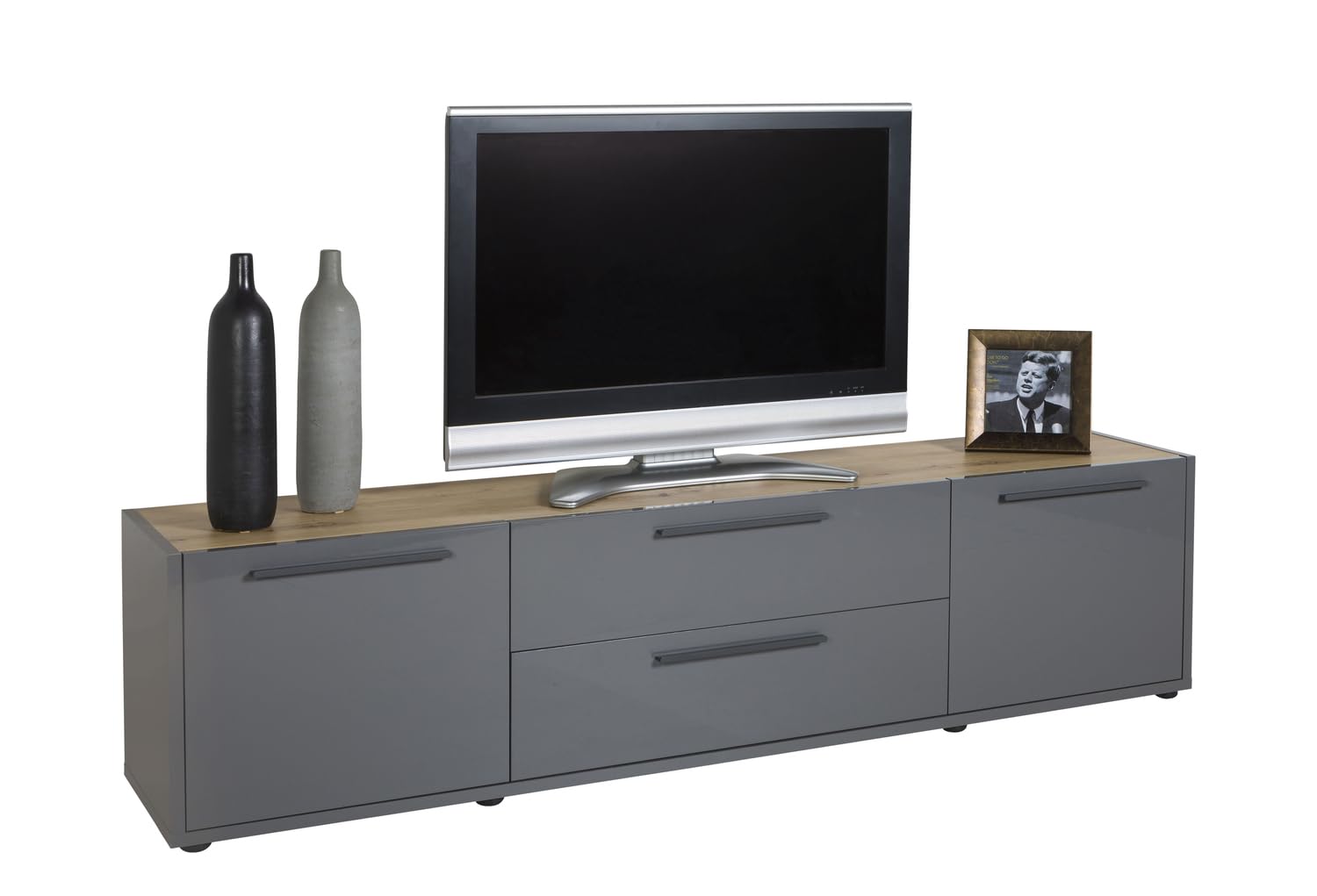 COMPOSAD Riserva Mobile Porta TV 2 Ante 1 Cassetto Rovere