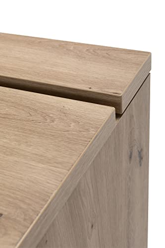 Composad Collegio Scrivania 2 Cassetti Rovere Miele Bianco 140 cm