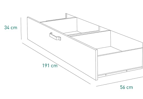 Composad LaFabrica LT2102 LT2103 Cassettone Letto Grigio