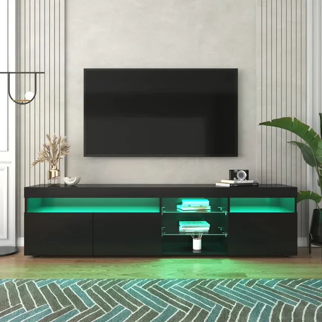 Dolamaní Mobile TV Nero 180 cm 3 Ante MDF Soggiorno