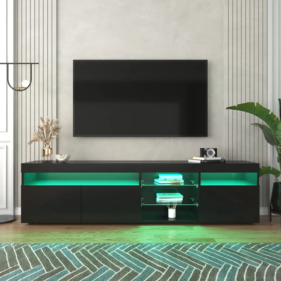 Dolamaní Mobile TV Nero 180 cm 3 Ante MDF Soggiorno