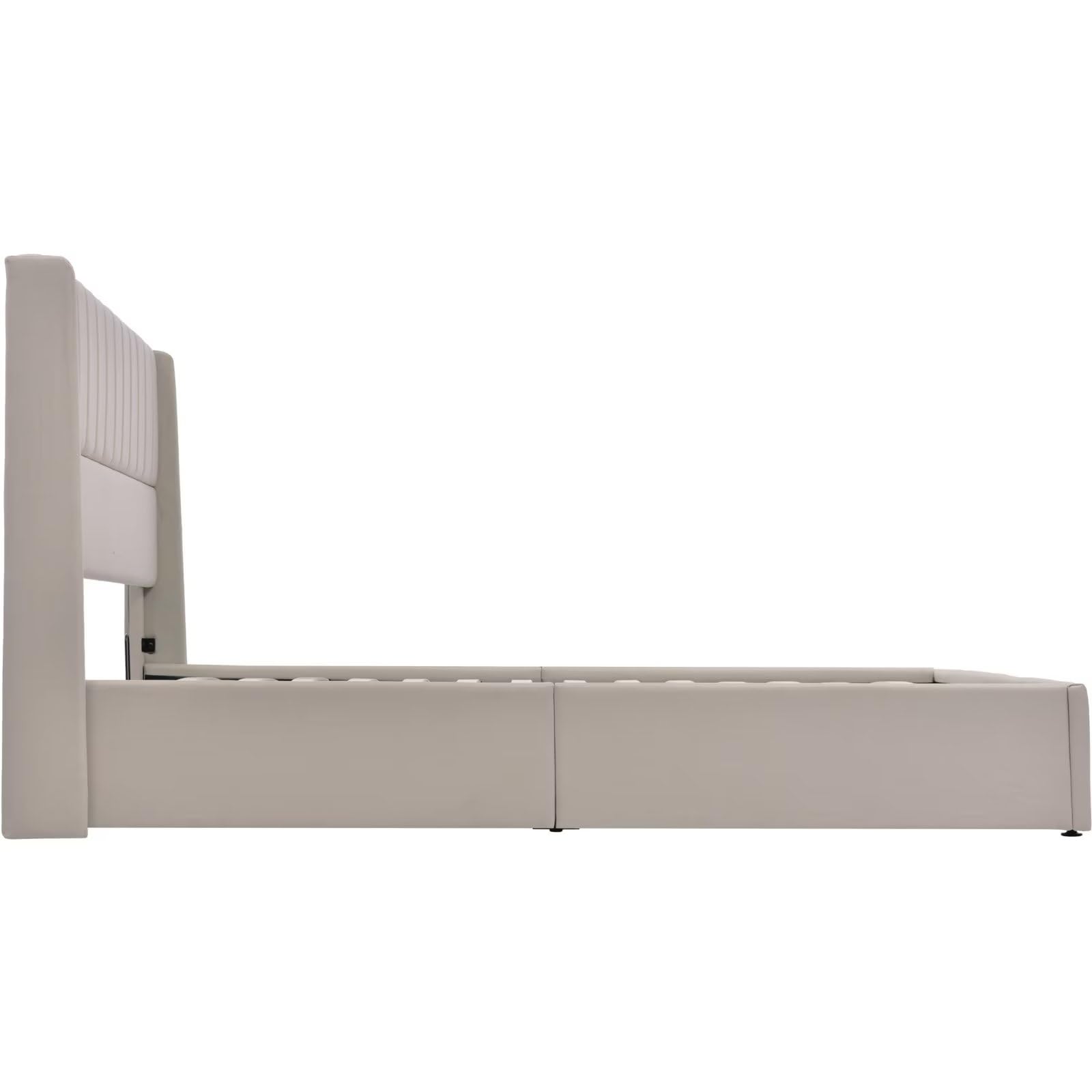 Dolamaní Letto Matrimoniale 180x200 Beige in Lino con Contenitore