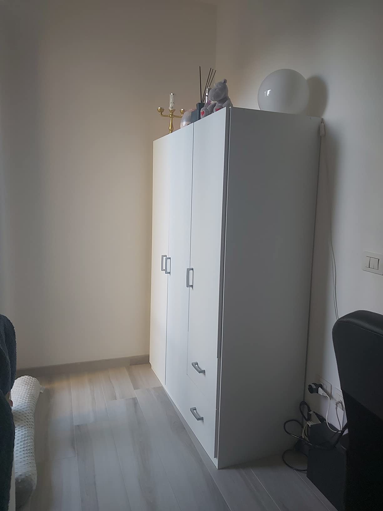 COMPOSAD Facile armadio 3 ante 2 cassetti bianco 184 cm