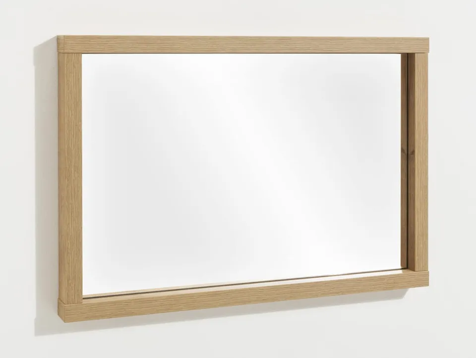 Composad Mundi specchio con cornice rovere 90x60