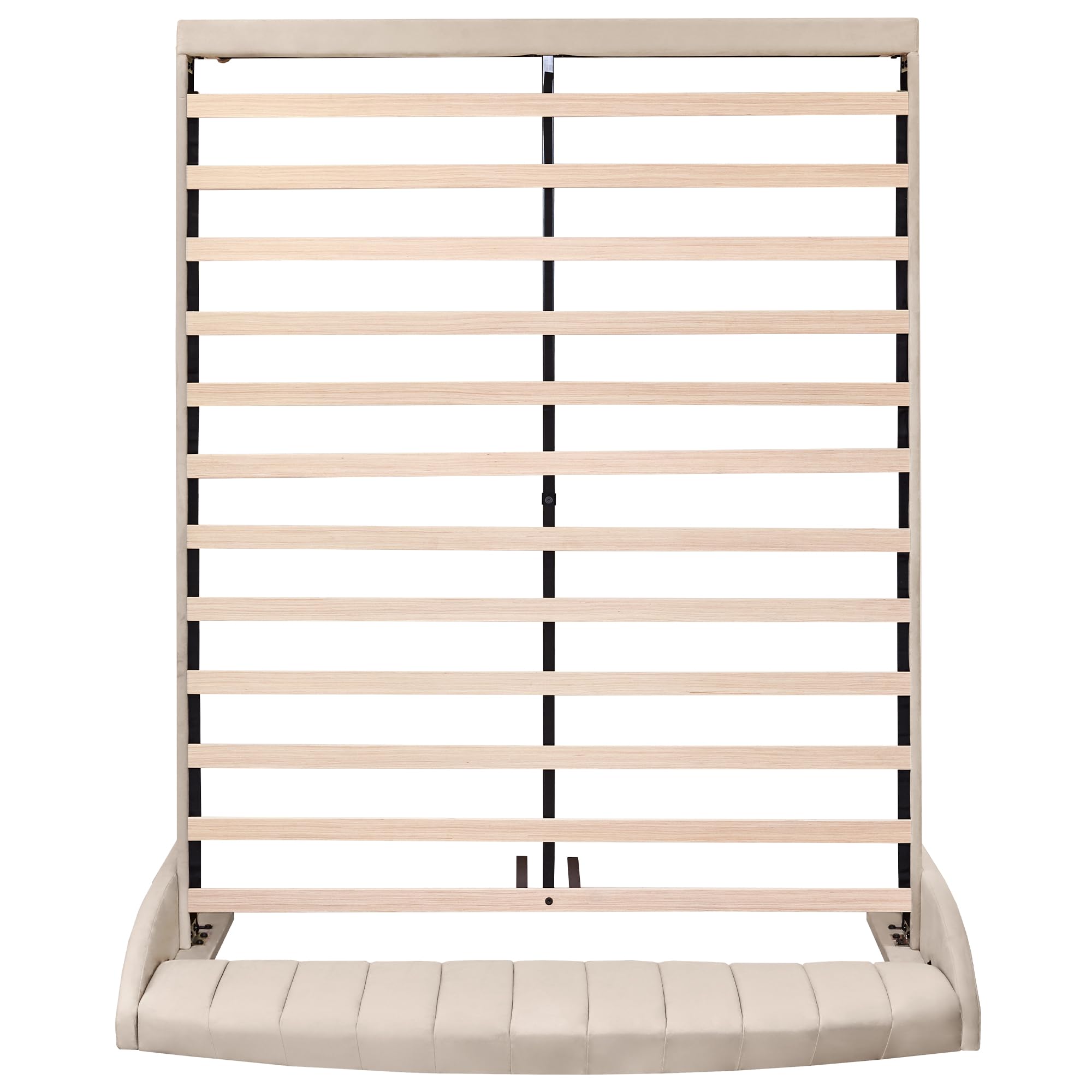 Dolamaní Letto imbottito 160x200 velluto bianco