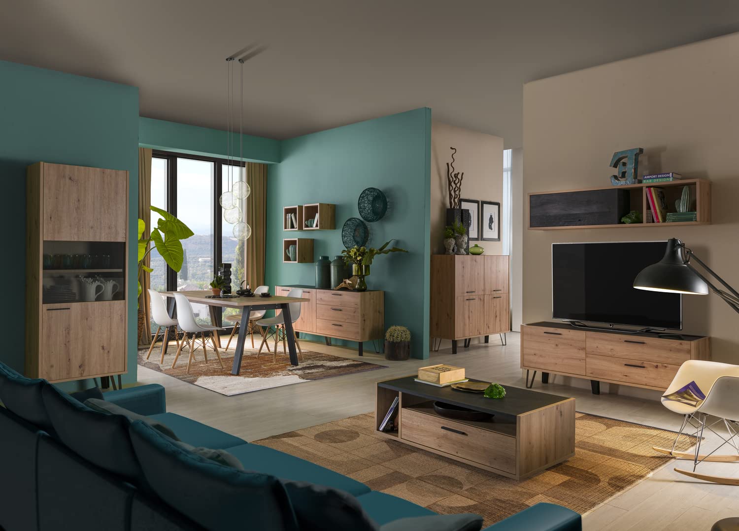 Composad Vitruvia tavolino 1 cassetto rovere nero