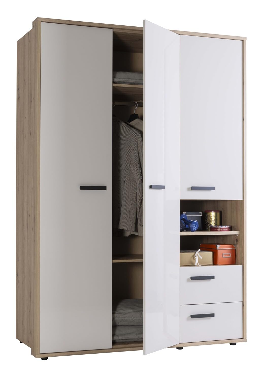 Composad MiPiace Armadio 3 Ante 2 Cassetti Rovere Mielato