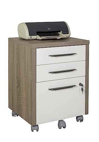 Composad cassettiera 3 cassetti rovere sonoma con ruote