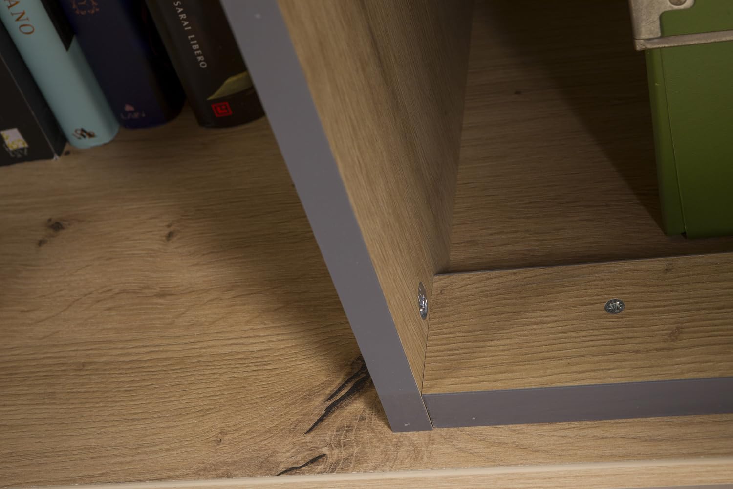 Composad Cornice madia 2 ante vetro rovere titanio 123 cm