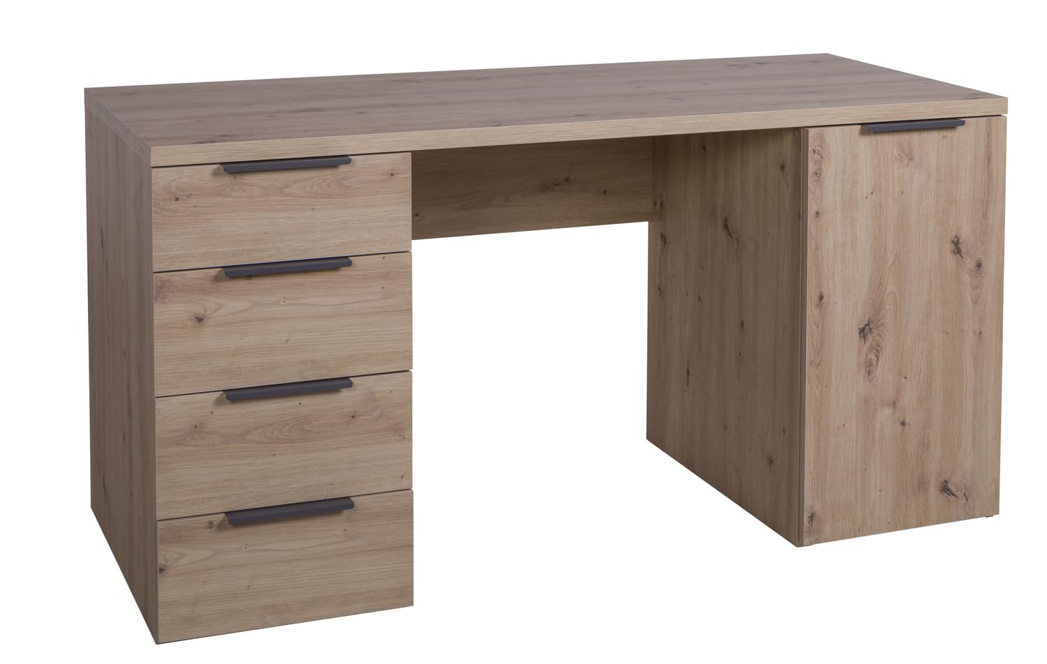 Composad Espresso scrivania 146 cm rovere mielato 4 cassetti anta