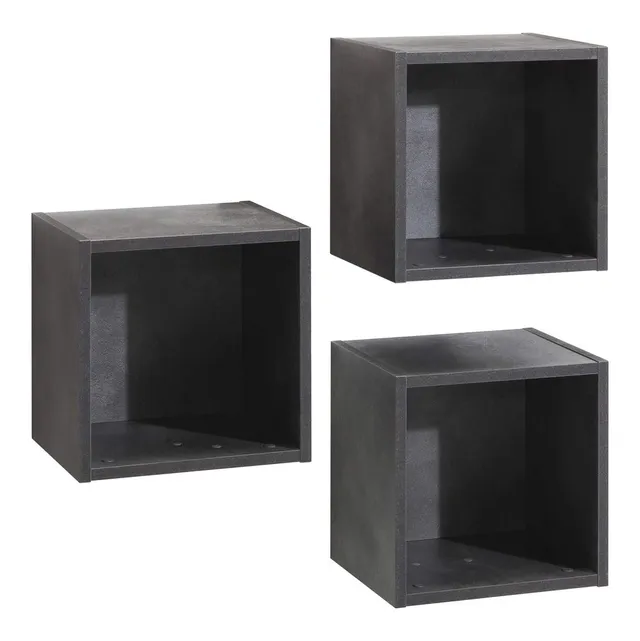 Composad Vittoria Set 3 Cubi Mensole 35x35 Grigio
