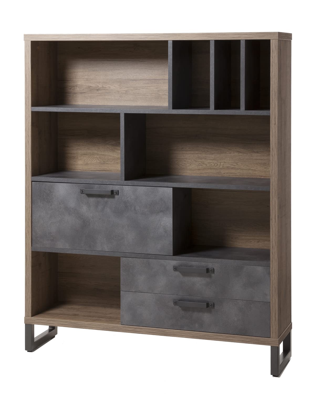 Composad LaFabrica Libreria 8 Vani Rovere Grigio