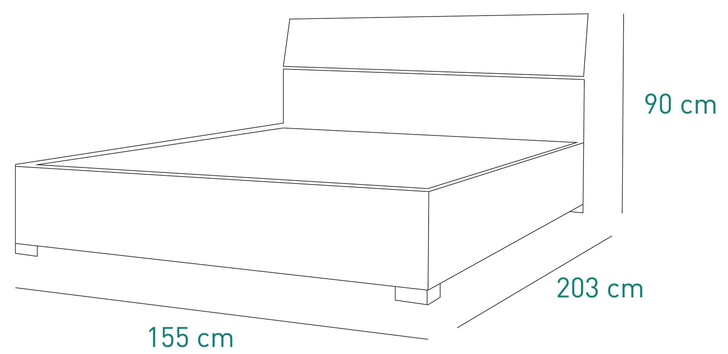 Composad Gelosia Letto Matrimoniale 155 cm Bianco