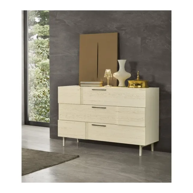 Epocantica Classico Comò legno 3 cassetti rovere 130 cm