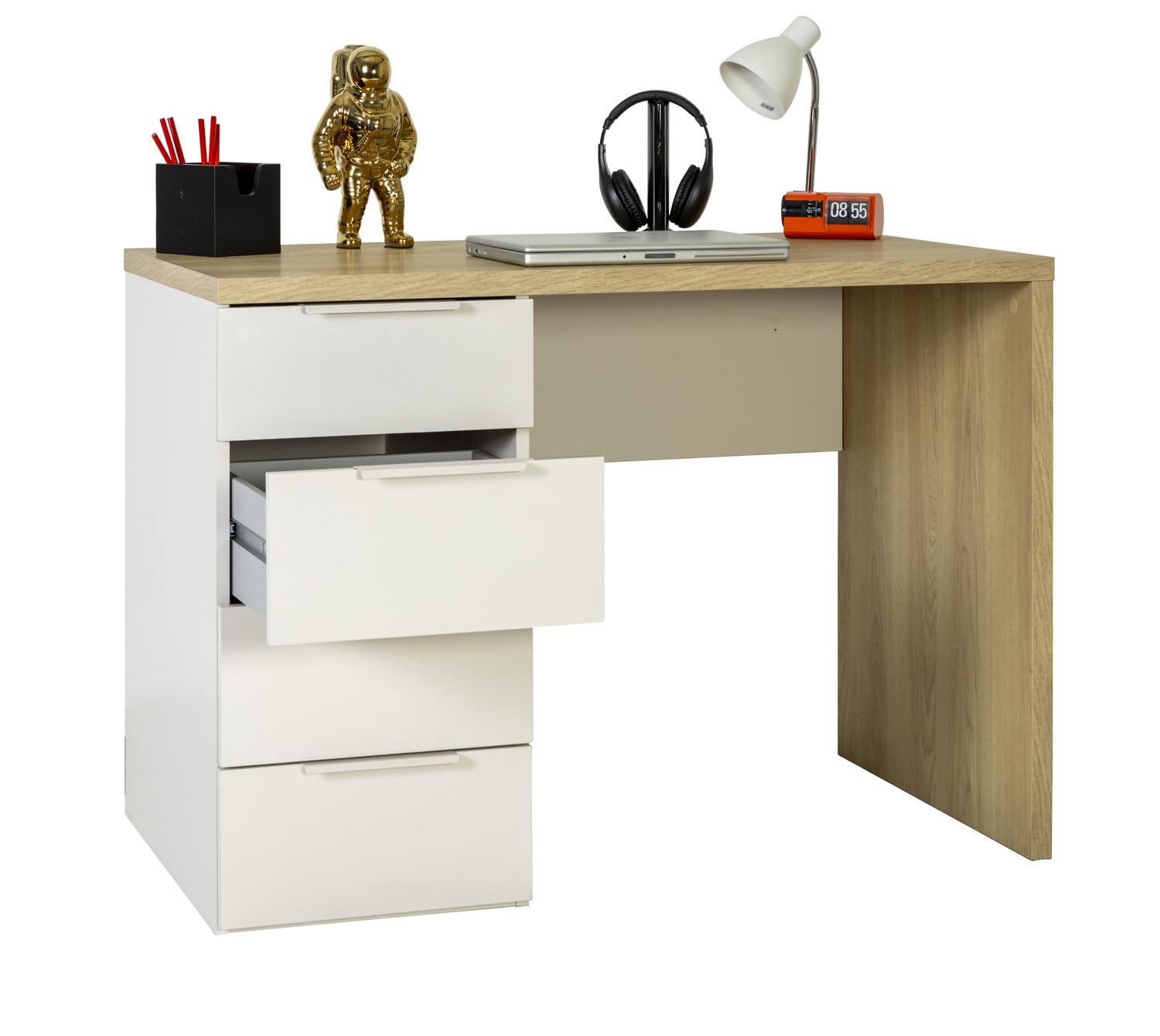 Composad Macchiato Teen scrivania 4 cassetti grigio rovere
