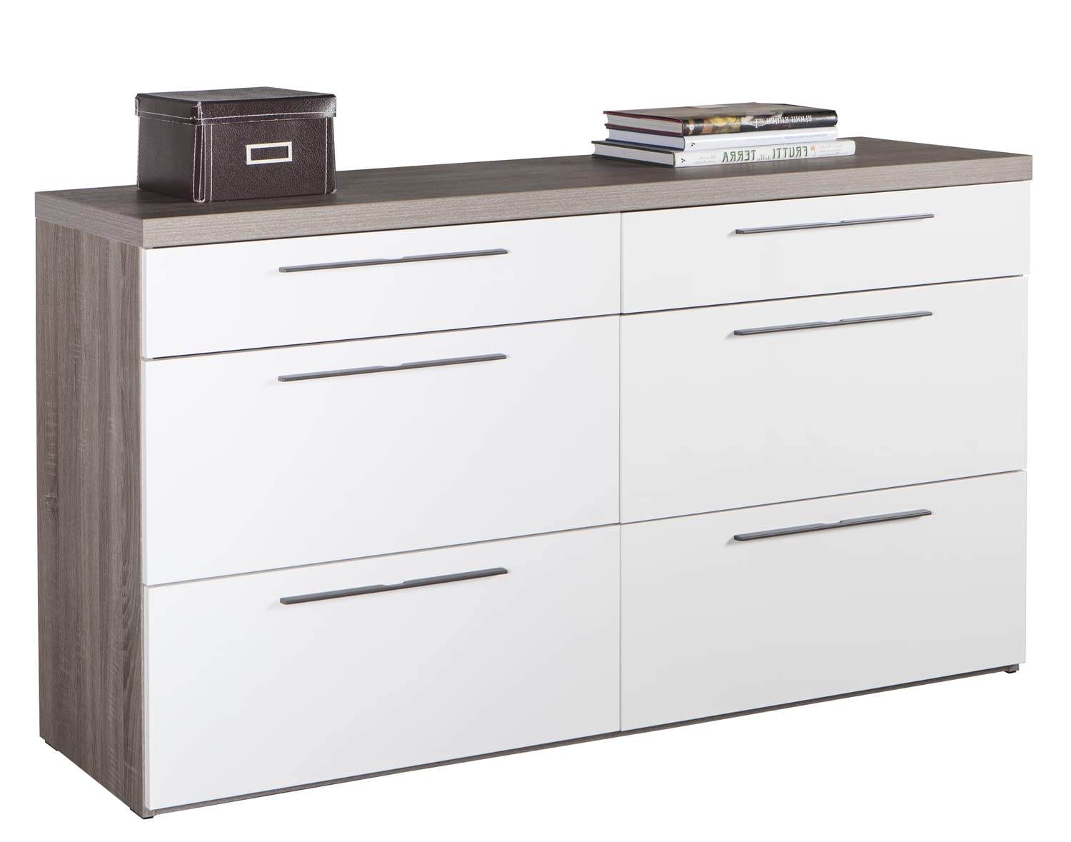 Composad Momenti cassettiera 6 cassetti rovere sonoma e bianco