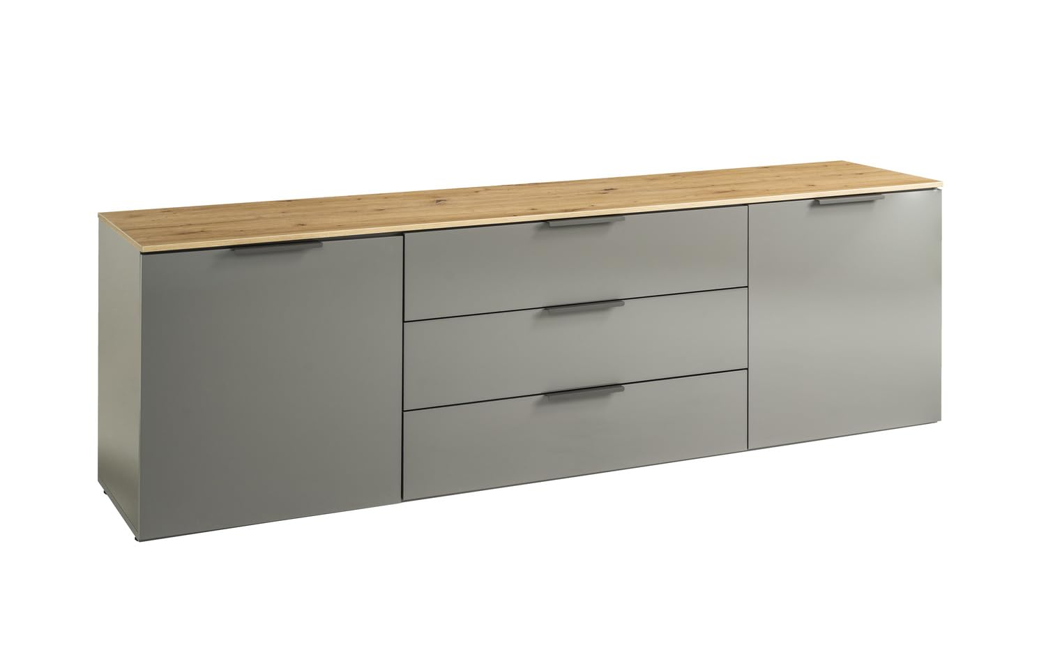 Composad Galaverna Mobile Porta TV 2 Ante 3 Cassetti Titanio 200 cm
