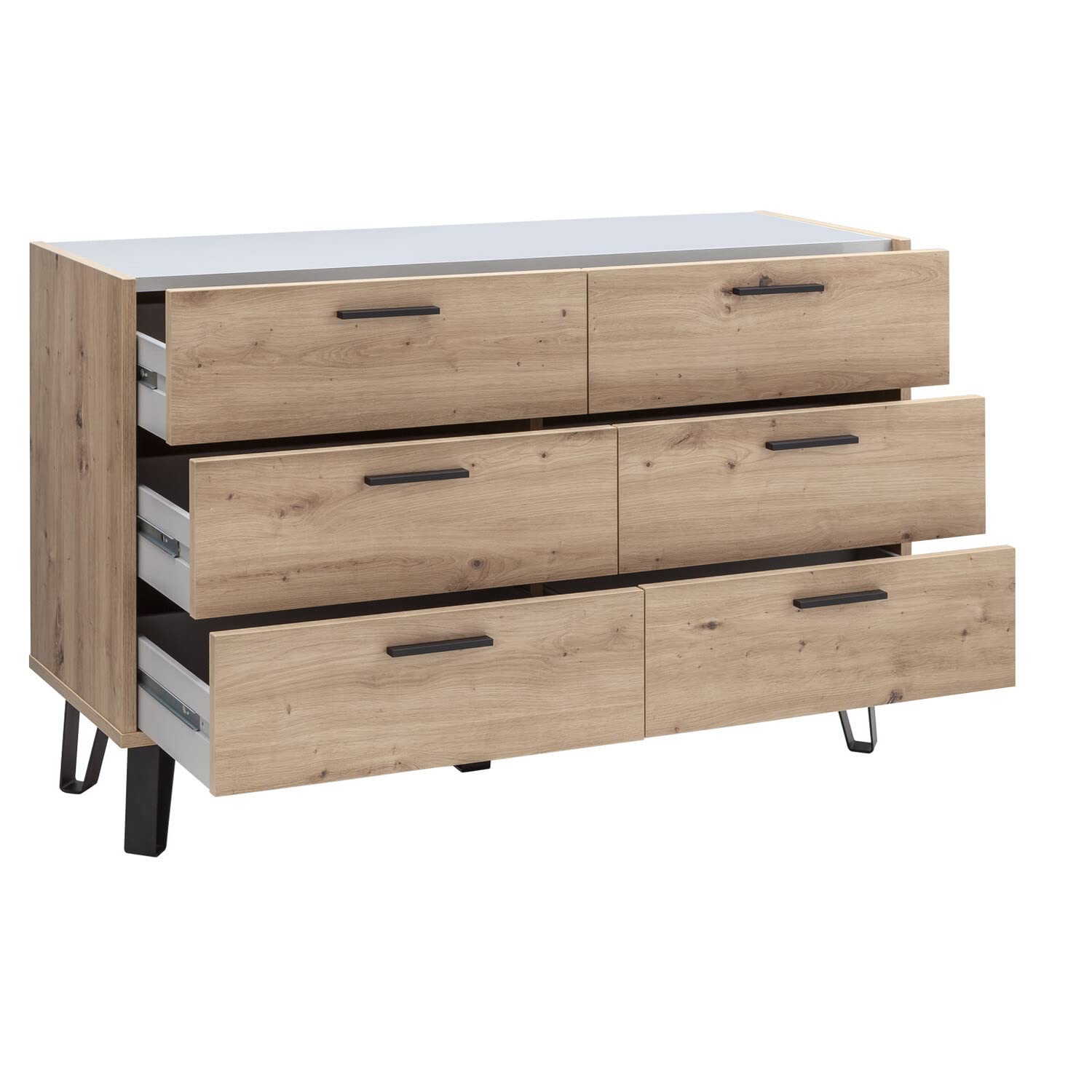 Composad Vitruvia comò 6 cassetti rovere grigio
