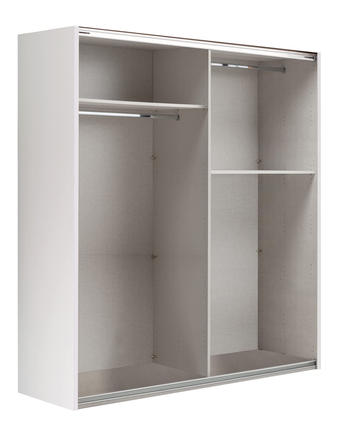 Composad Systema Armadio 2 Ante Scorrevoli 200 cm Bianco Specchio