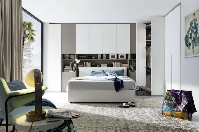 S75 I Prodigi Letto e armadio parete cameretta legno