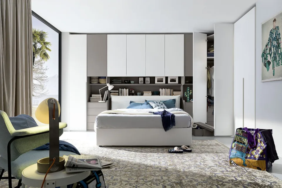 S75 I Prodigi Letto e armadio parete cameretta legno