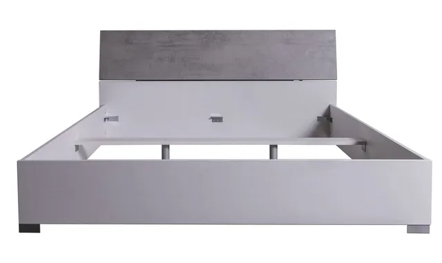 Composad Ador’a 192x92x216 letto matrimoniale 180x200 grigio bianco