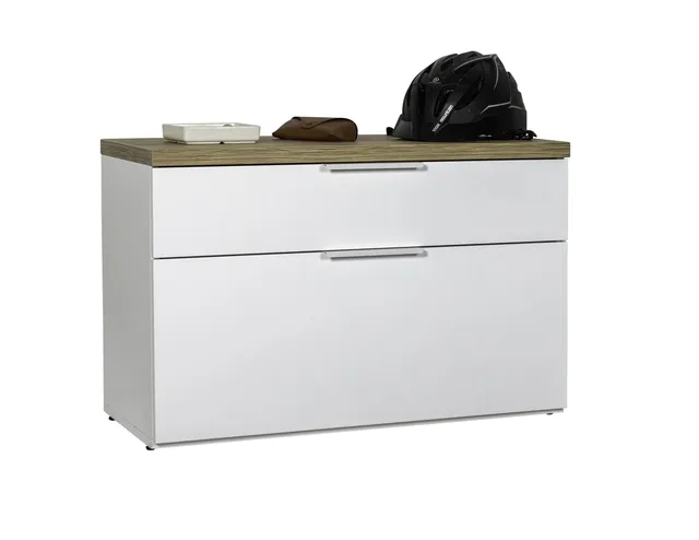 Composad Mundi scarpiera panca 82 cm rovere bianco