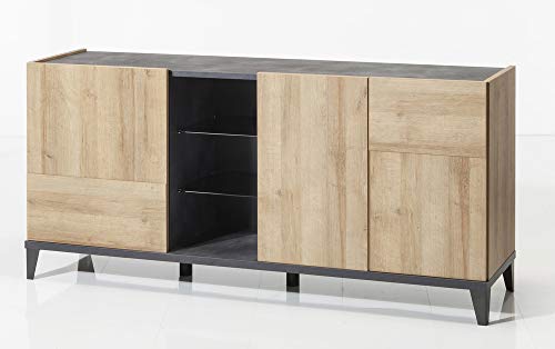 Composad Vittoria 3 ante madia rovere grigio 180 cm