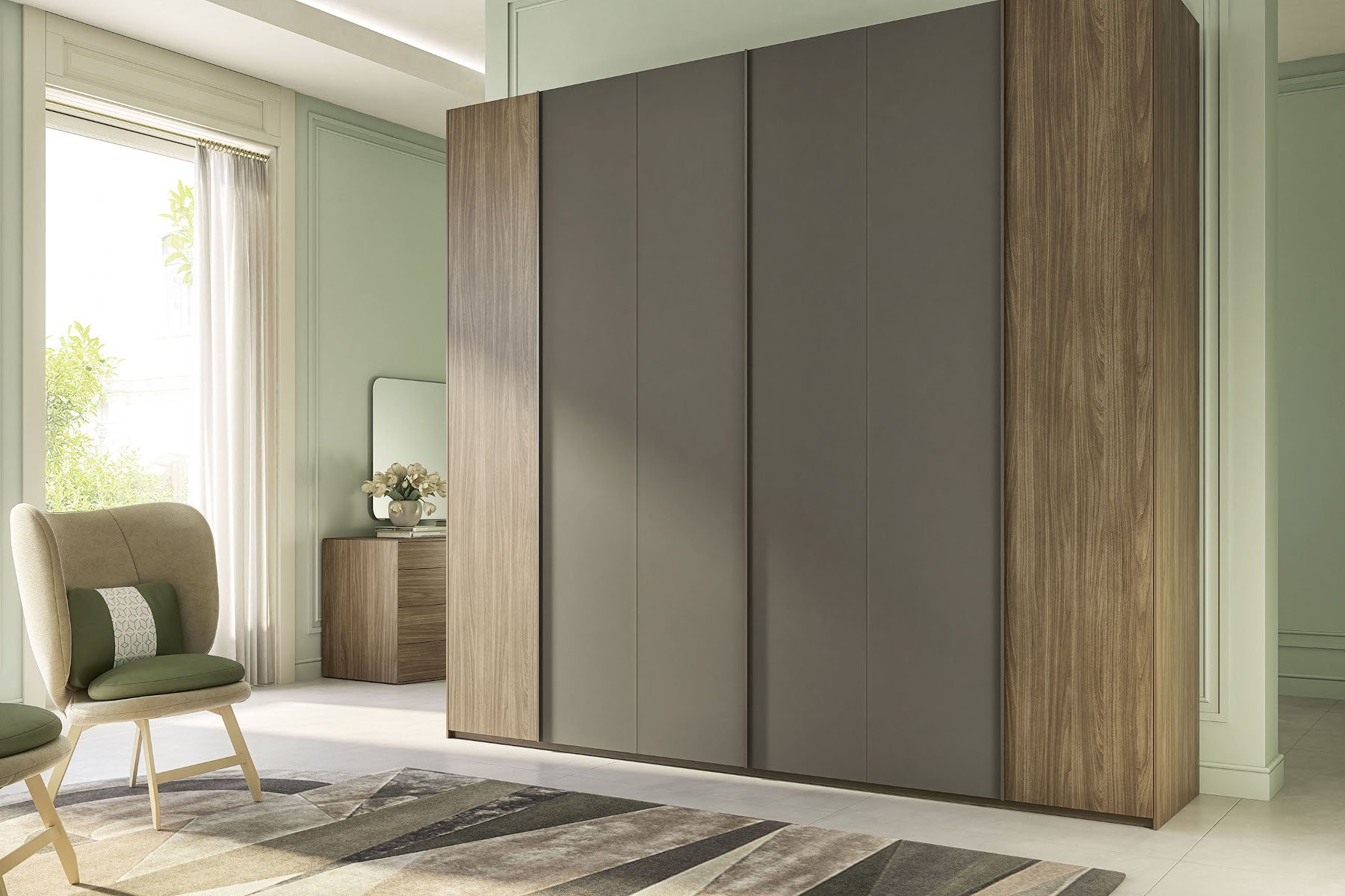 S75 Prodigi Quadro Steel armadio 6 ante Beige