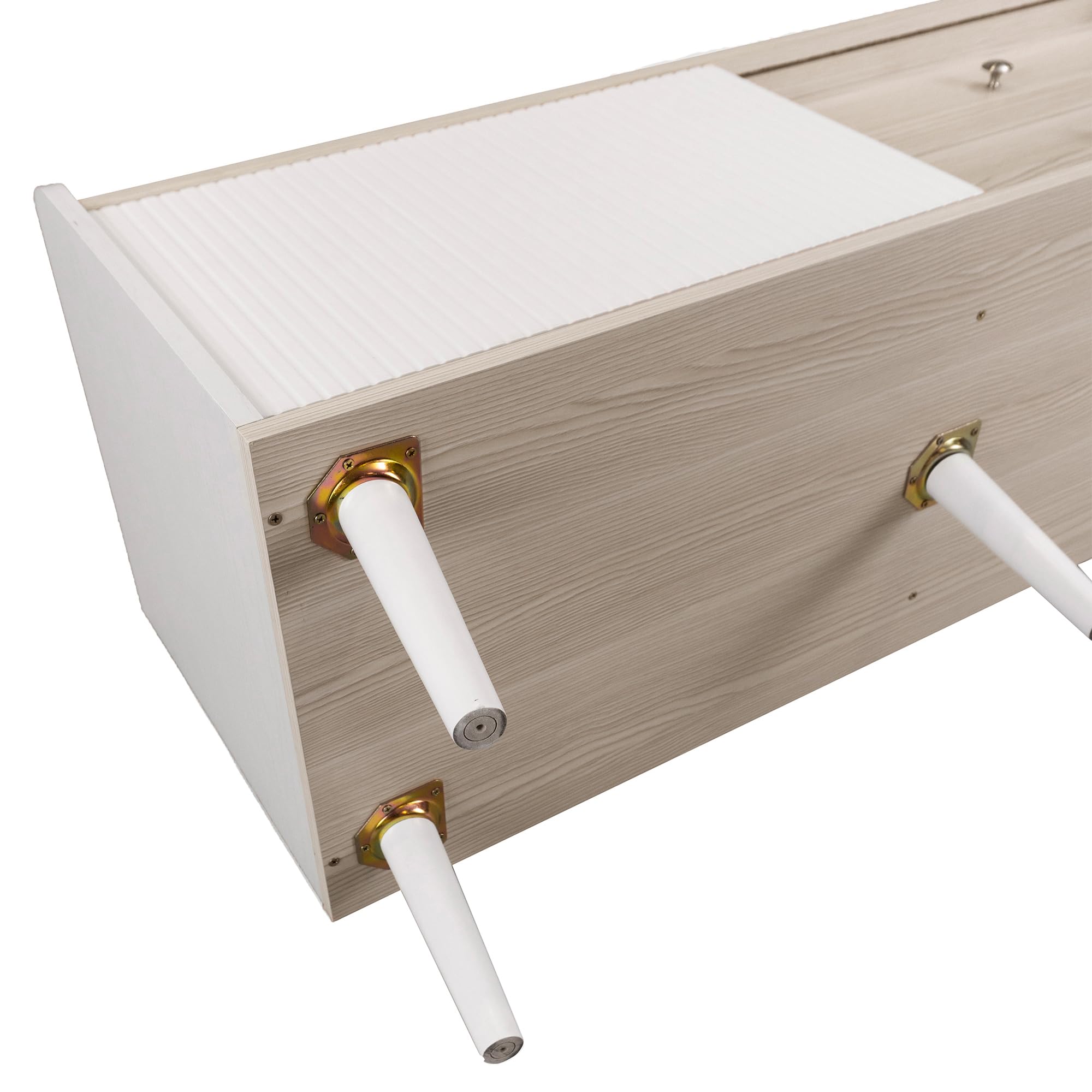 Dolamaní Mobile TV 160 cm Bianco 2 Cassetti Ante Scorrevoli