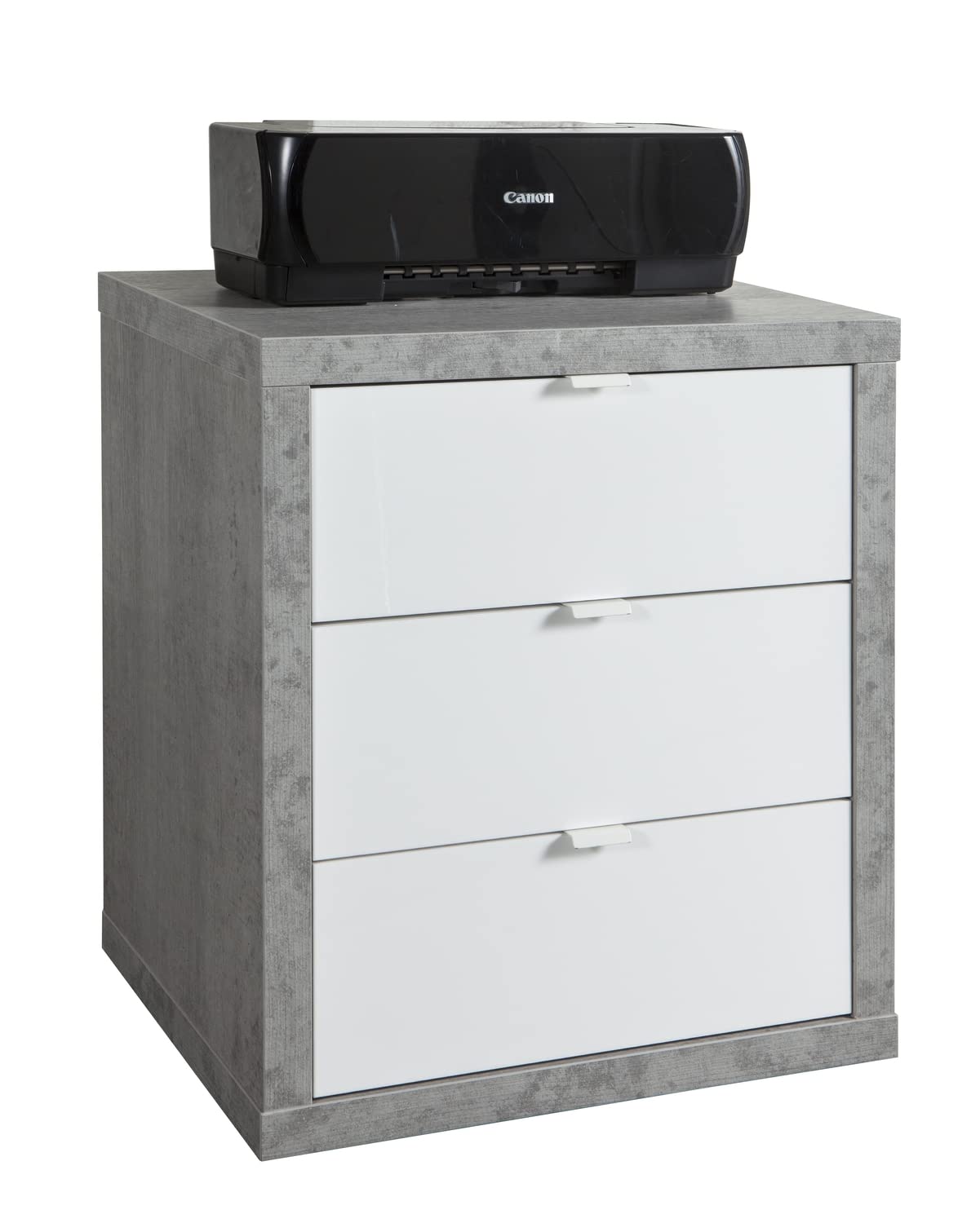 Composad Pratico Cassettiera 3 Cassetti Cemento Bianco