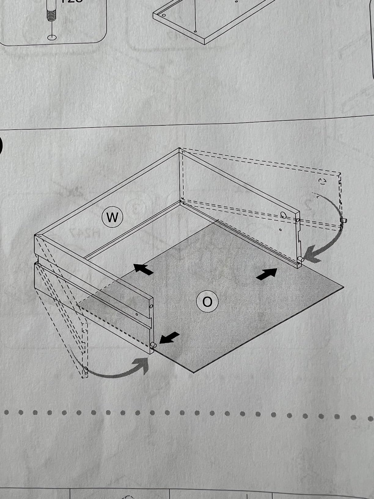 Composad Disegno Cassettiera 3 Cassetti Rovere Sonoma Bianco Ruote