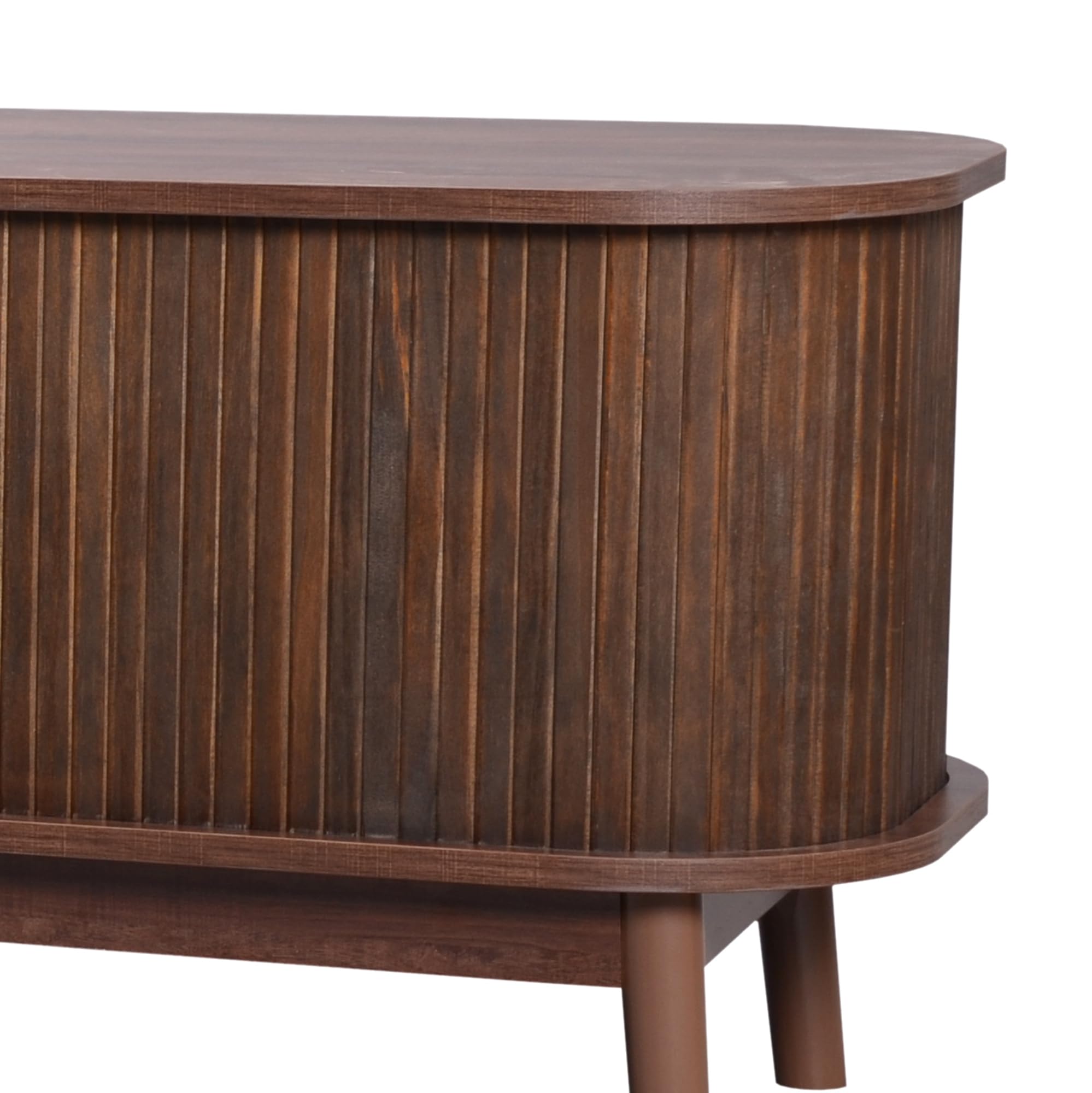 Dolamaní Mobile TV 170 cm Legno Scuro con Rattan 2 Ante