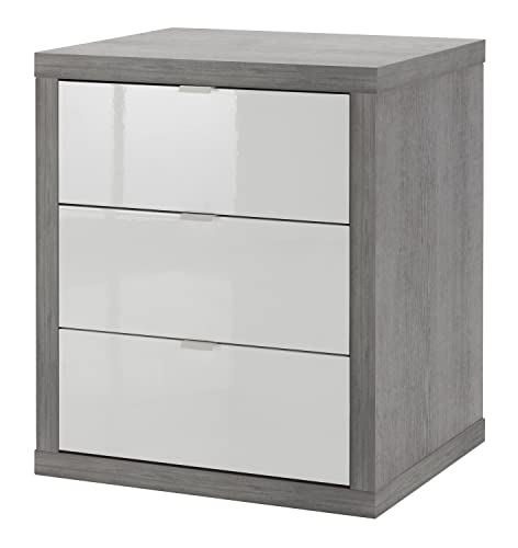 Composad Pratico Cassettiera 3 Cassetti Cemento Bianco