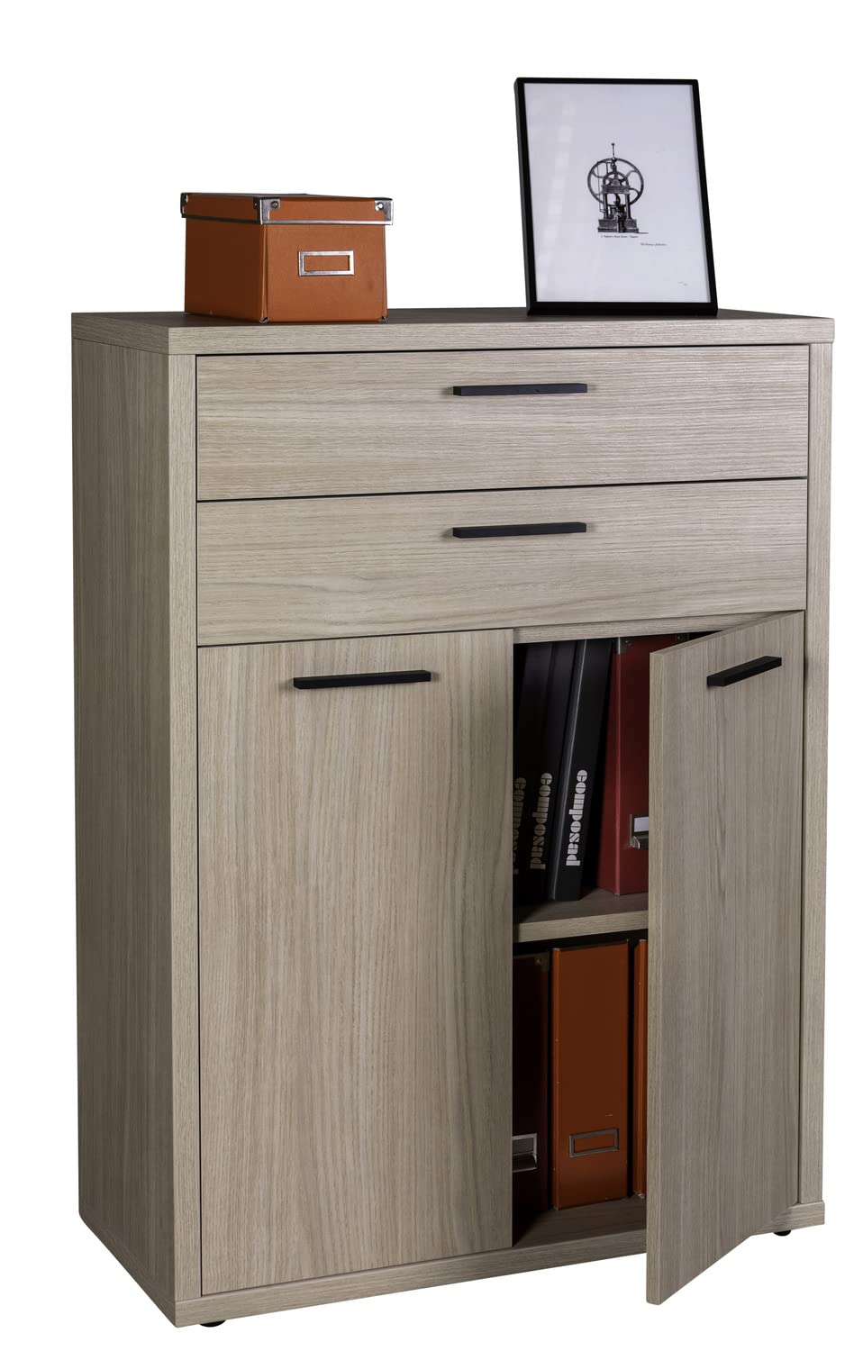 Composad Davinci mobile 2 ante 2 cassetti 81 rovere