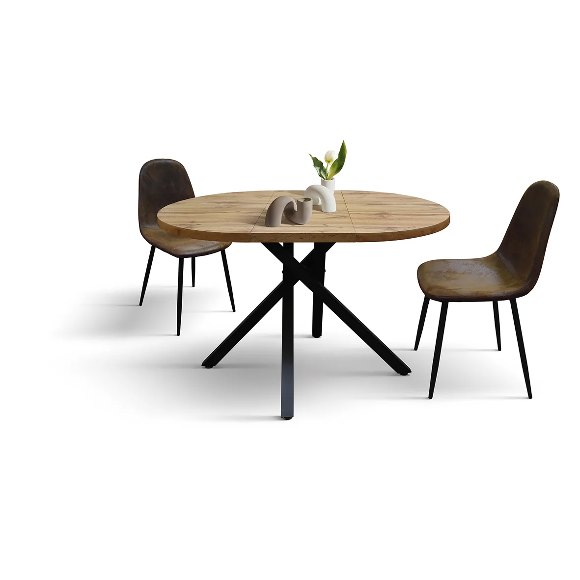 Epocantica Tavolo Rotondo Allungabile Rovere 100-140 cm