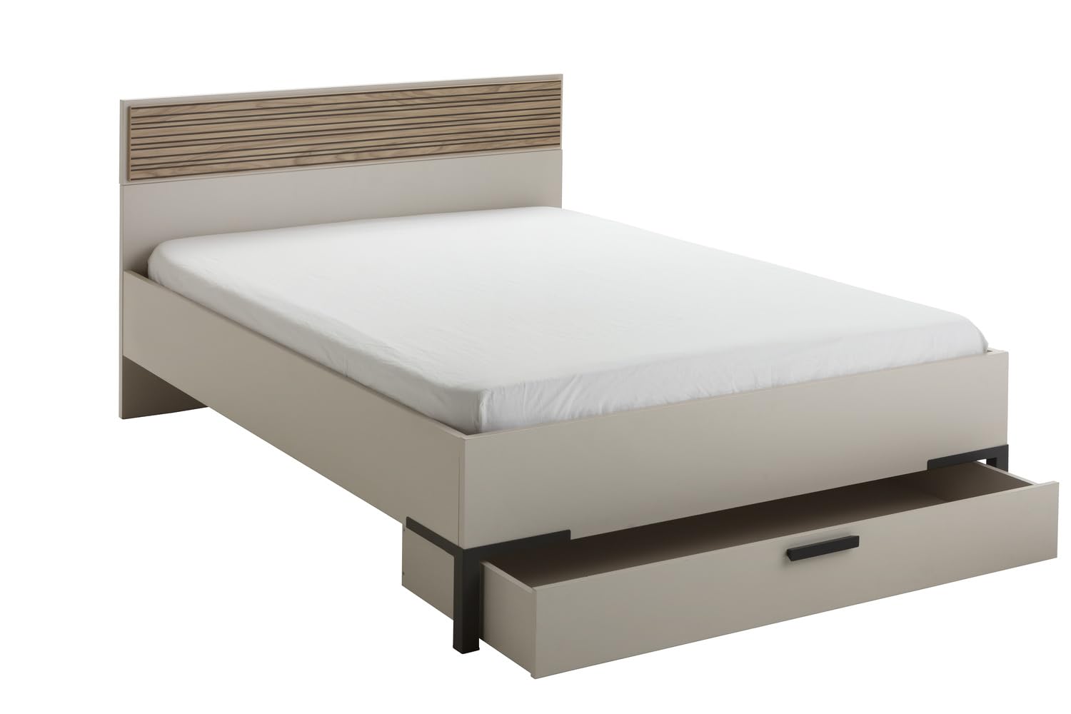 Composad Bravo Letto 1 Piazza e Mezza 120x200 Grigio Cashmere