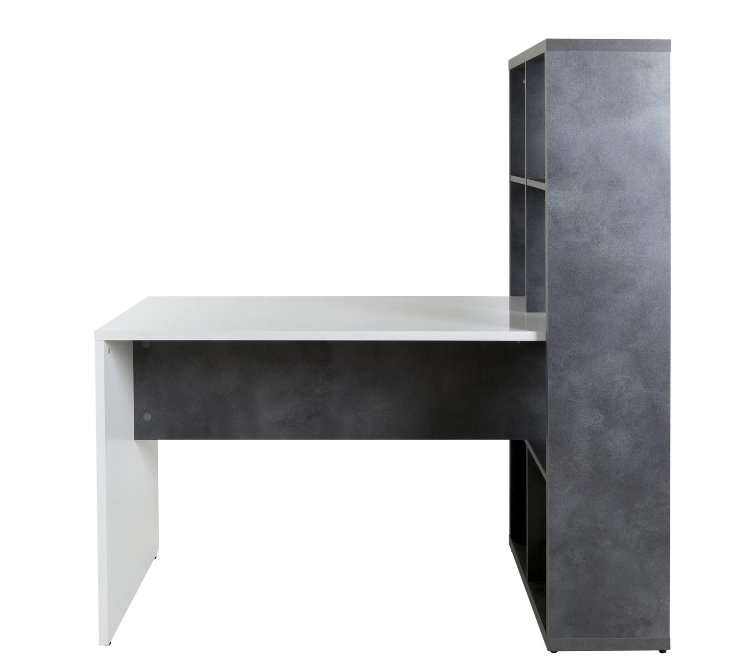Composad Velata scrivania con libreria 8 vani grigio bianco