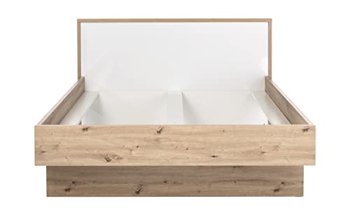Composad Mundi letto matrimoniale contenitore rovere bianco