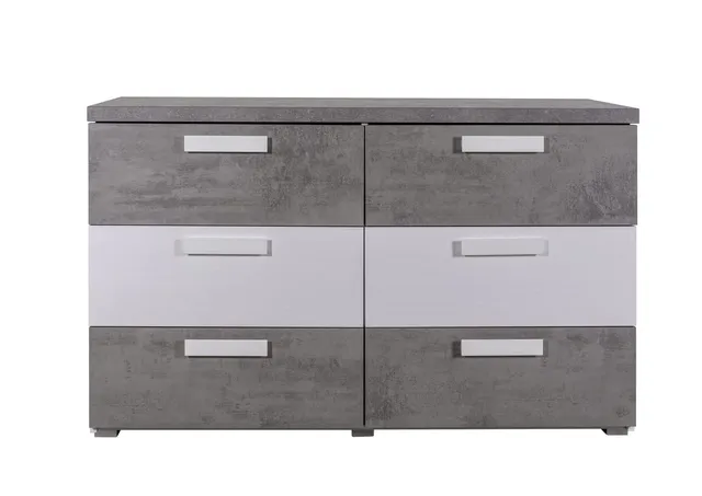 Composad Ador’a cassettiera 6 cassetti grigio bianco